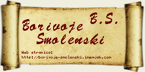 Borivoje Smolenski vizit kartica